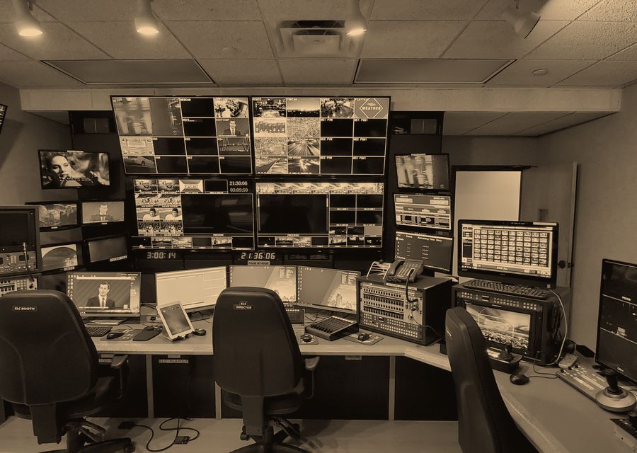 Spyeagle security control room with operators monitoring camera feeds